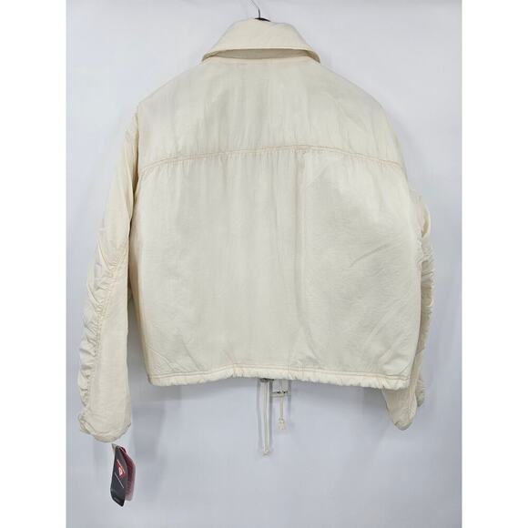 FP Movement Women's XS Off The Bleachers Coaches Jacket In Sea Salt NWT- Flawed - Picture 2 of 12